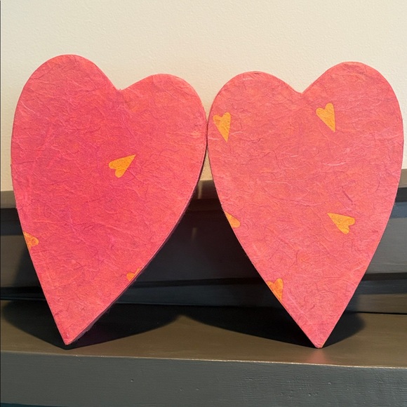 Other - Set of 4 Pink Heart-Shaped Storage Boxes NWT Never Used